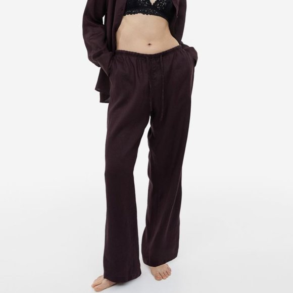 H&M Pants & Jumpsuits Hm Wideled Linen Pants Poshmark
